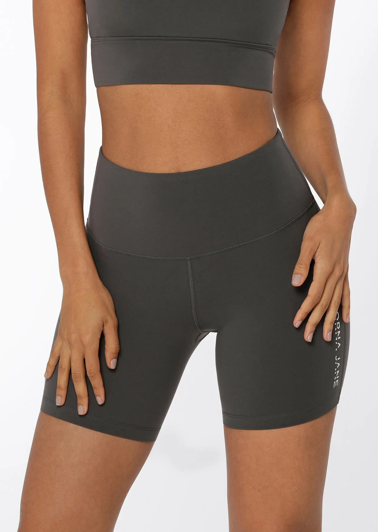 Lotus No Chafe 16cm Bike Short | Grey | Bike Shorts | Lorna Jane Australia