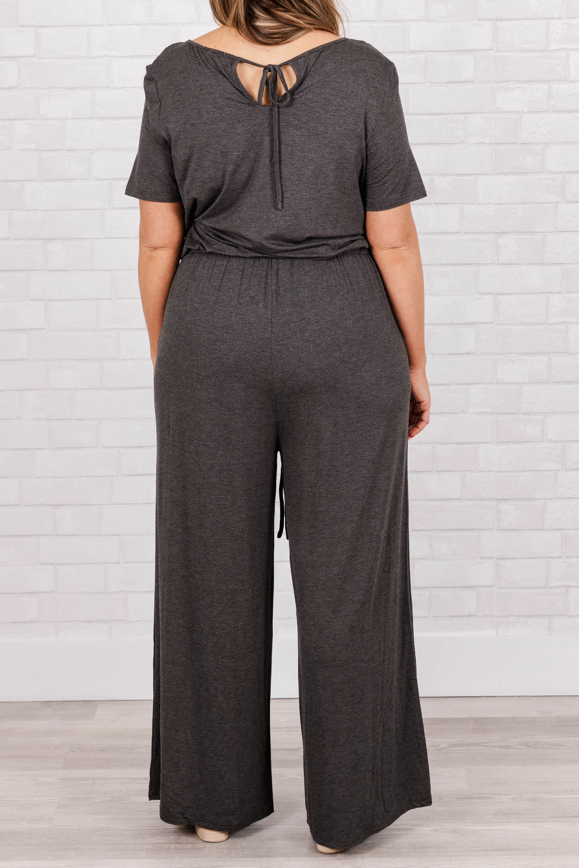 Louder Than Words Jumpsuit, Charcoal