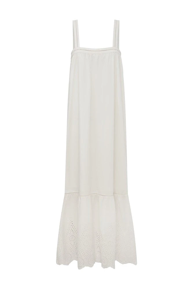 --Louisa Tie Dress – Vintage White-