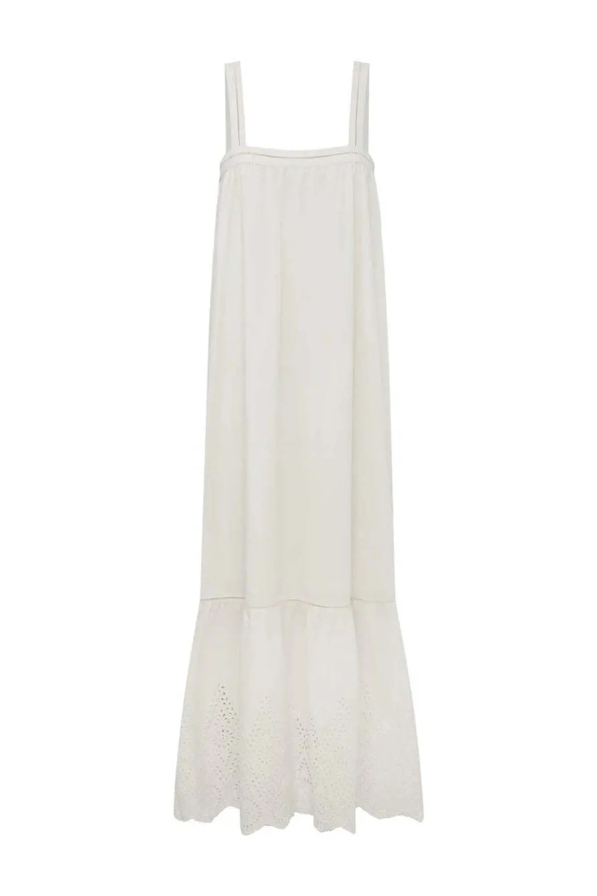 Louisa Tie Dress - Vintage White