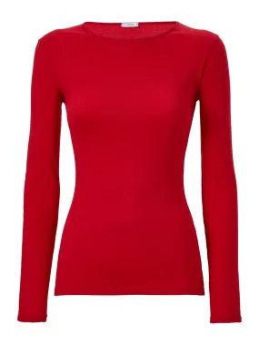 Maglietta girocollo in Eco Cotton - Rosso