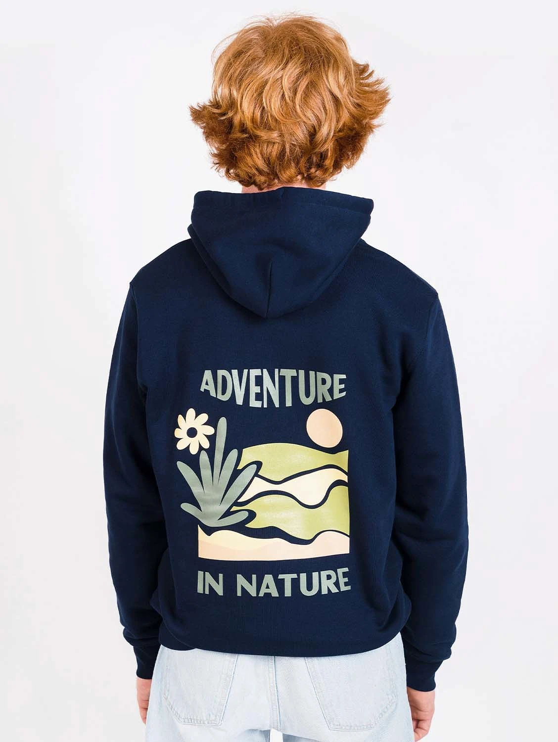 Nature Unisex Organic Cotton Hoodie | Navy blue