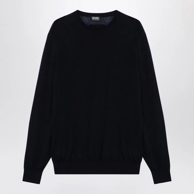 NAVY BLUE WOOL SWEATER