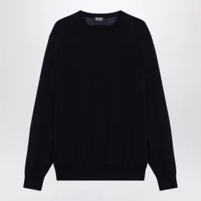 NAVY BLUE WOOL SWEATER