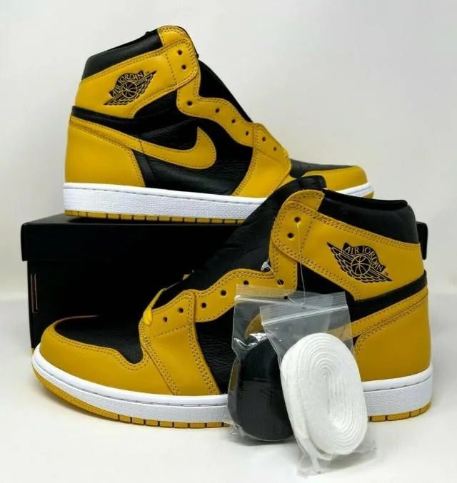 Nike Air Jordan Retro I 1 High OG Pollen 2021 Black Men'...