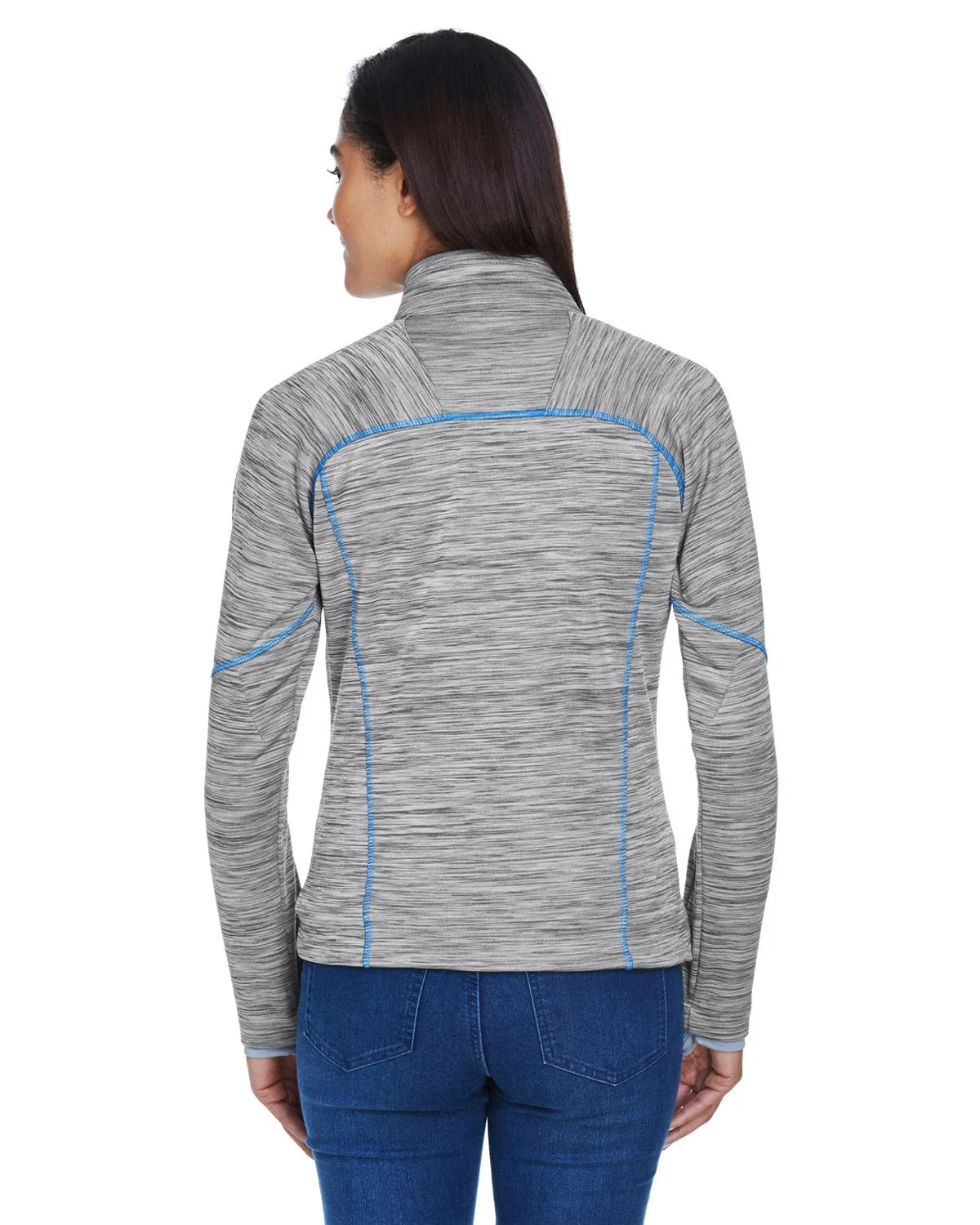 North End Ladies Flux Mélange Bonded Fleece Jacket