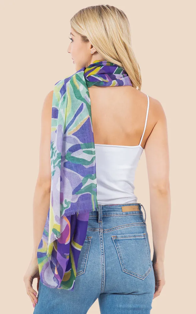 OP4281 Bold Pattern Printed Oblong Scarf