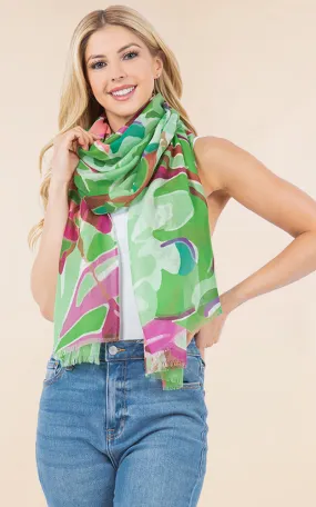 OP4281 Bold Pattern Printed Oblong Scarf