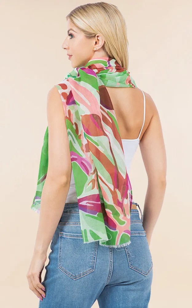 OP4281 Bold Pattern Printed Oblong Scarf