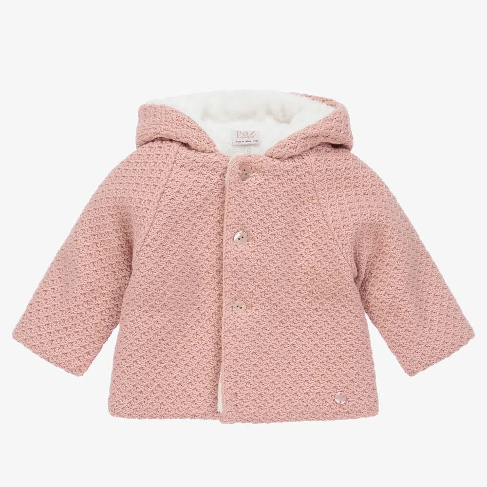 Pink Knitted Pram Coat 