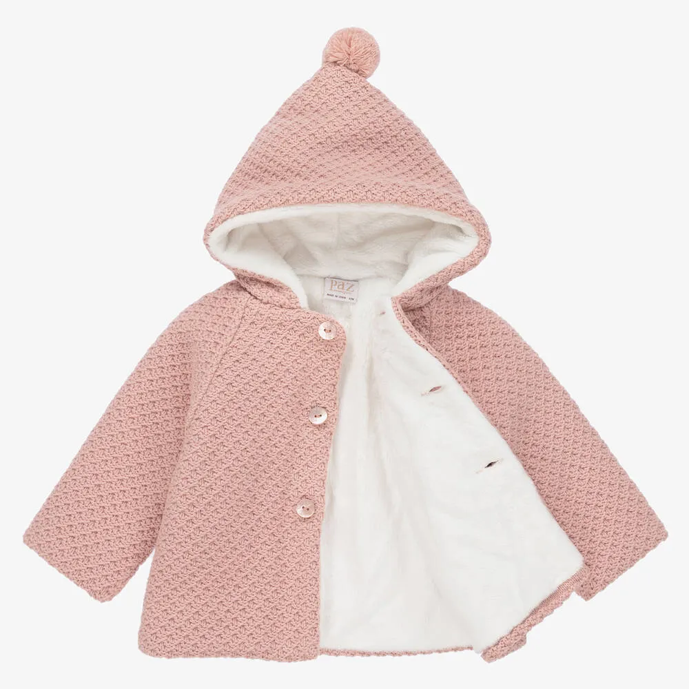 Pink Knitted Pram Coat 