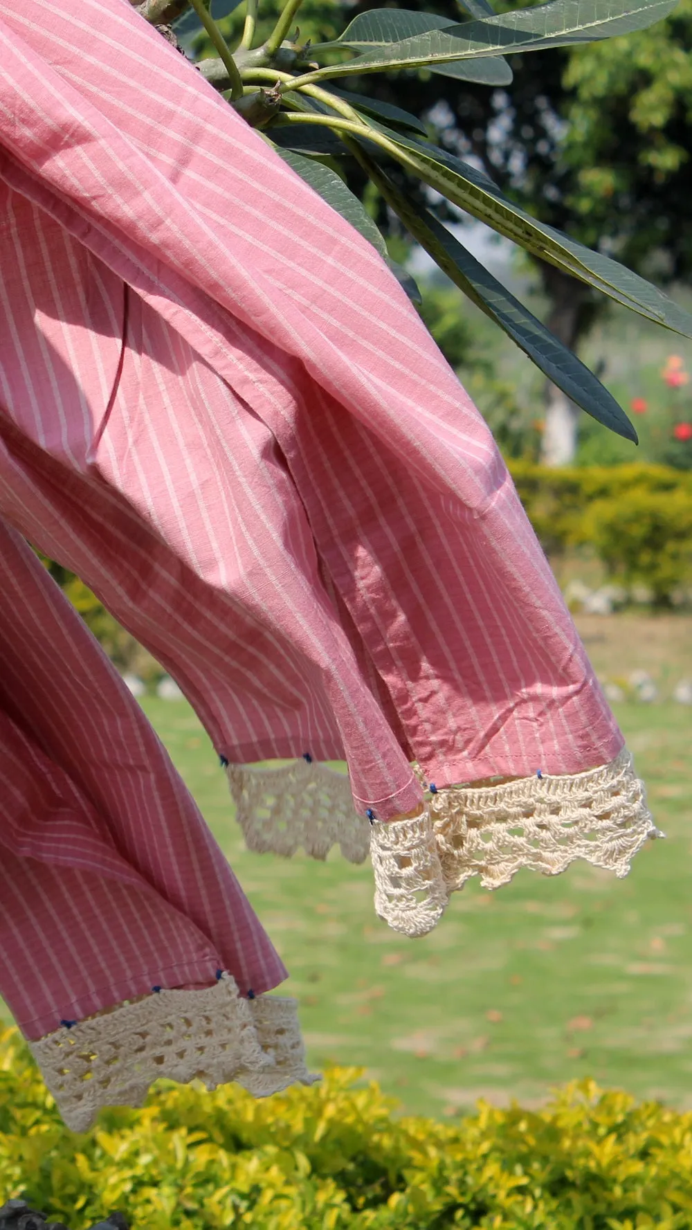 Pink striped stole