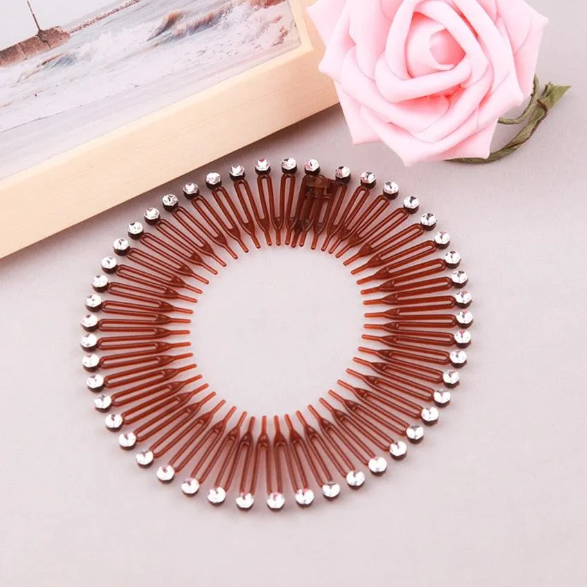 Plastic Full Circle Stretch Flexible Comb Teeth Headband Hair Hoop