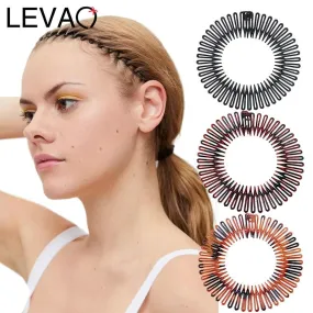 Plastic Full Circle Stretch Flexible Comb Teeth Headband Hair Hoop