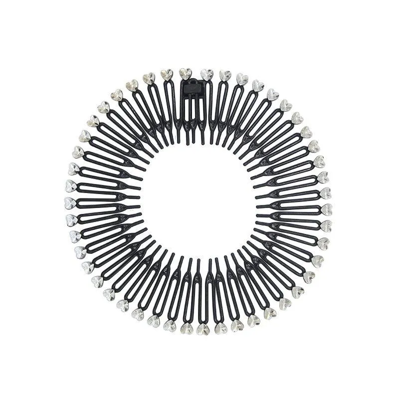 Plastic Full Circle Stretch Flexible Comb Teeth Headband Hair Hoop