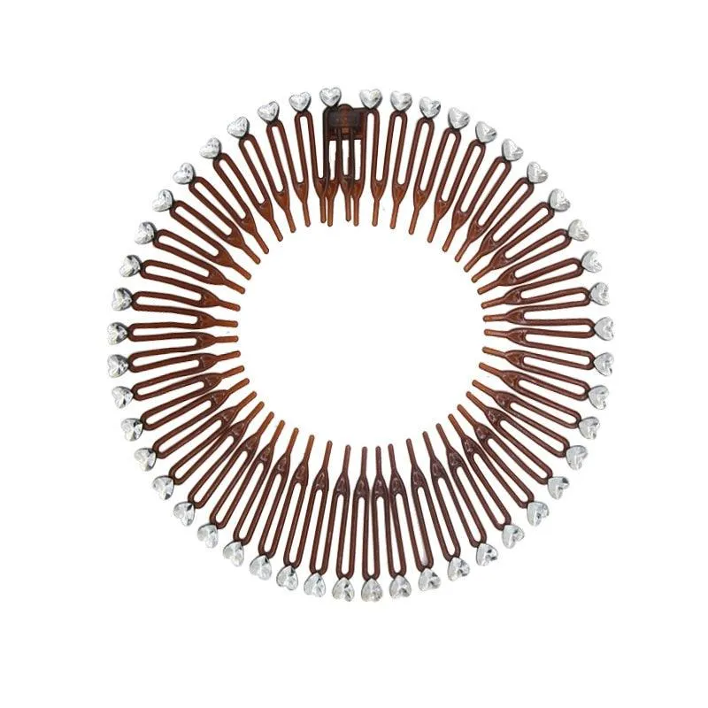 Plastic Full Circle Stretch Flexible Comb Teeth Headband Hair Hoop