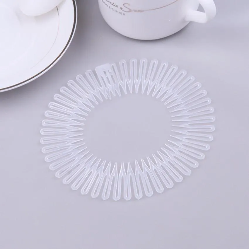 Plastic Full Circle Stretch Flexible Comb Teeth Headband Hair Hoop