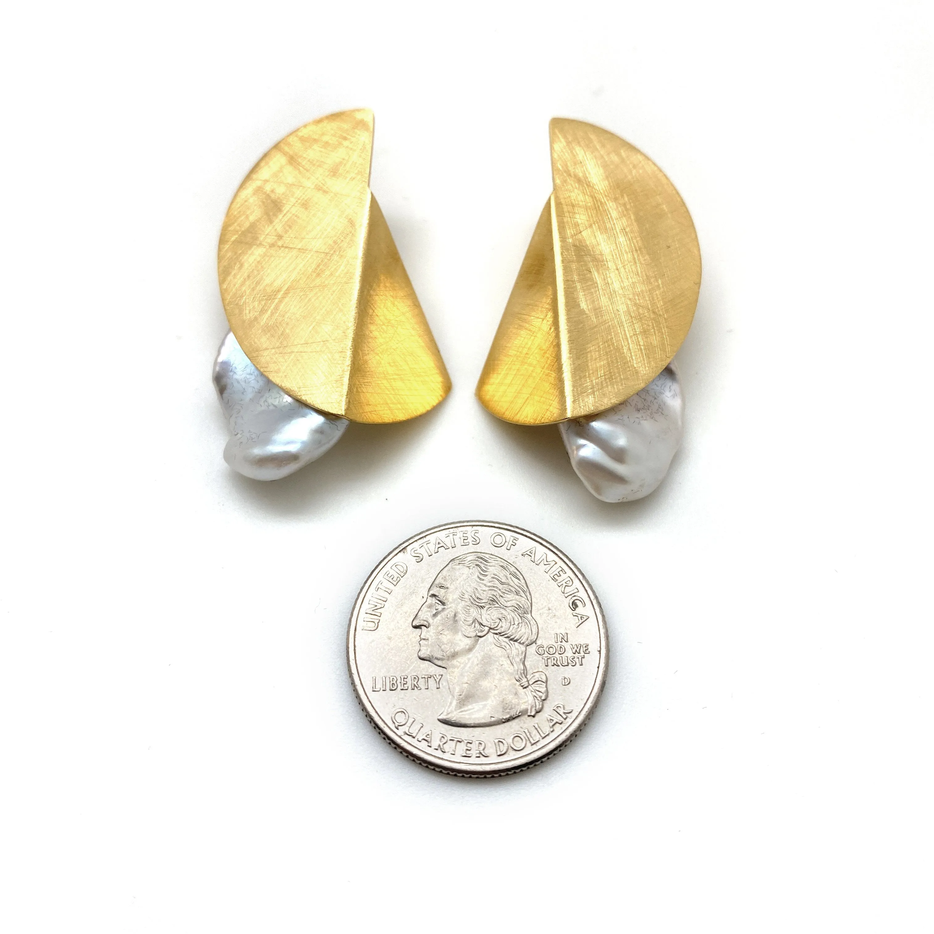 Return to the Fold Pearl Earrings