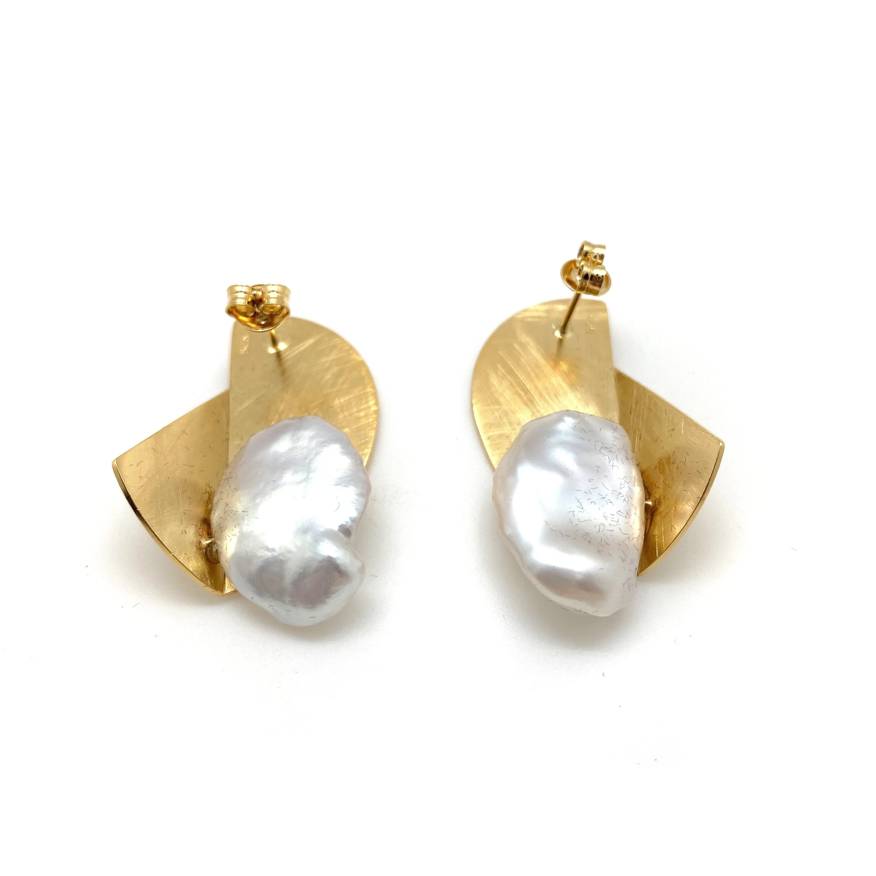 Return to the Fold Pearl Earrings