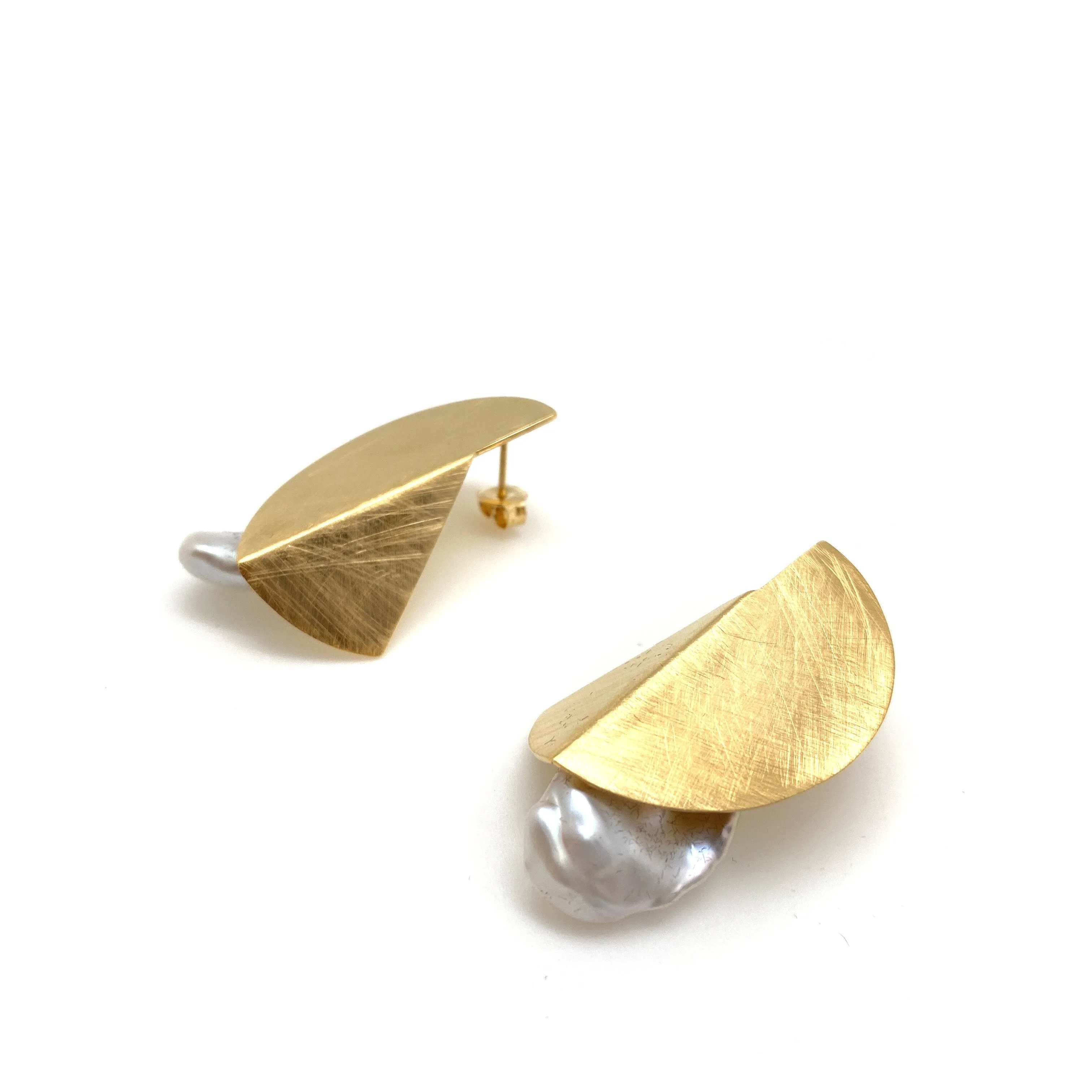 Return to the Fold Pearl Earrings