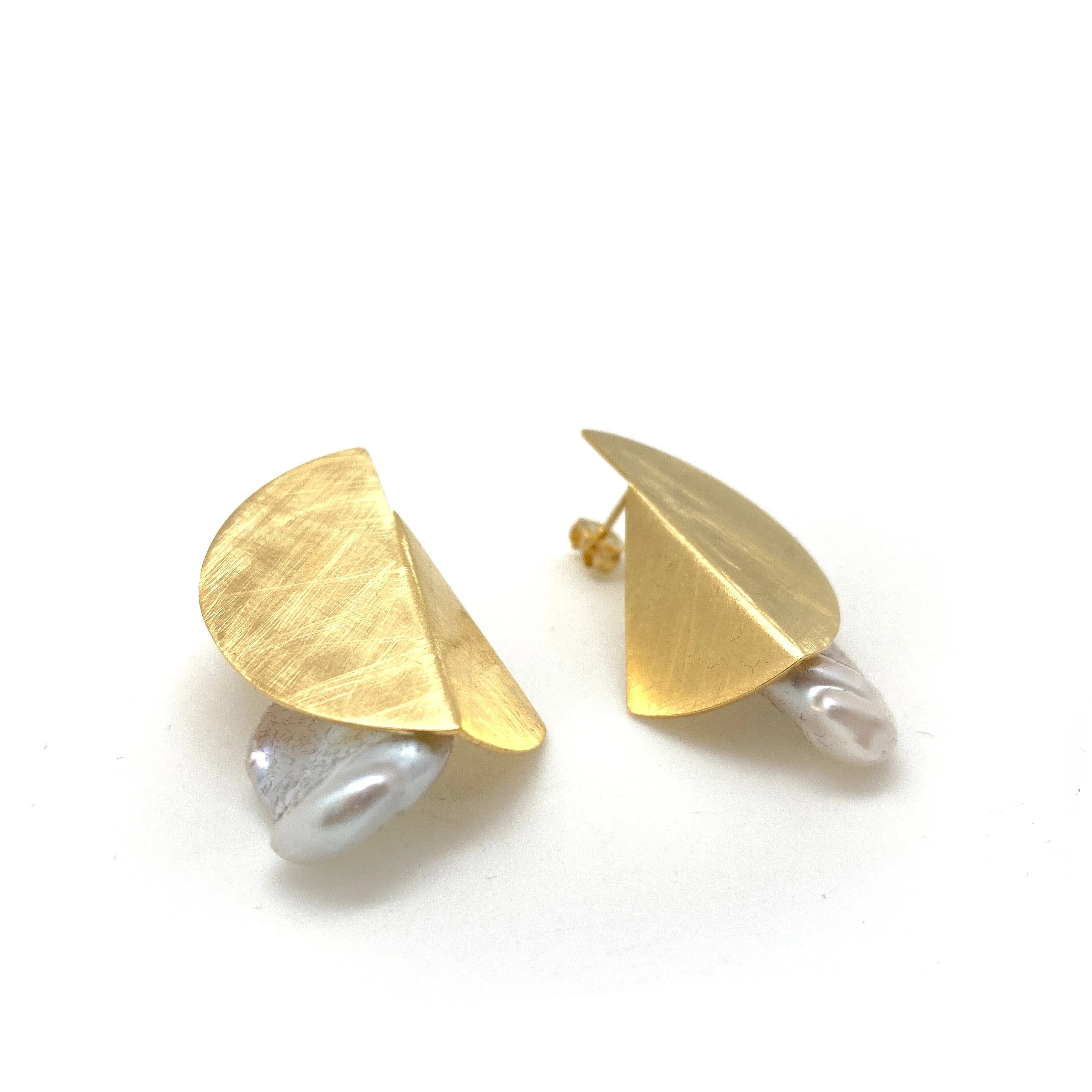 Return to the Fold Pearl Earrings