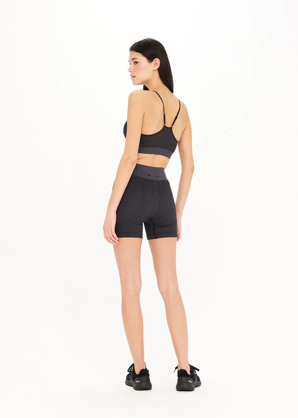 Ribbed Seamless Spin Short Black