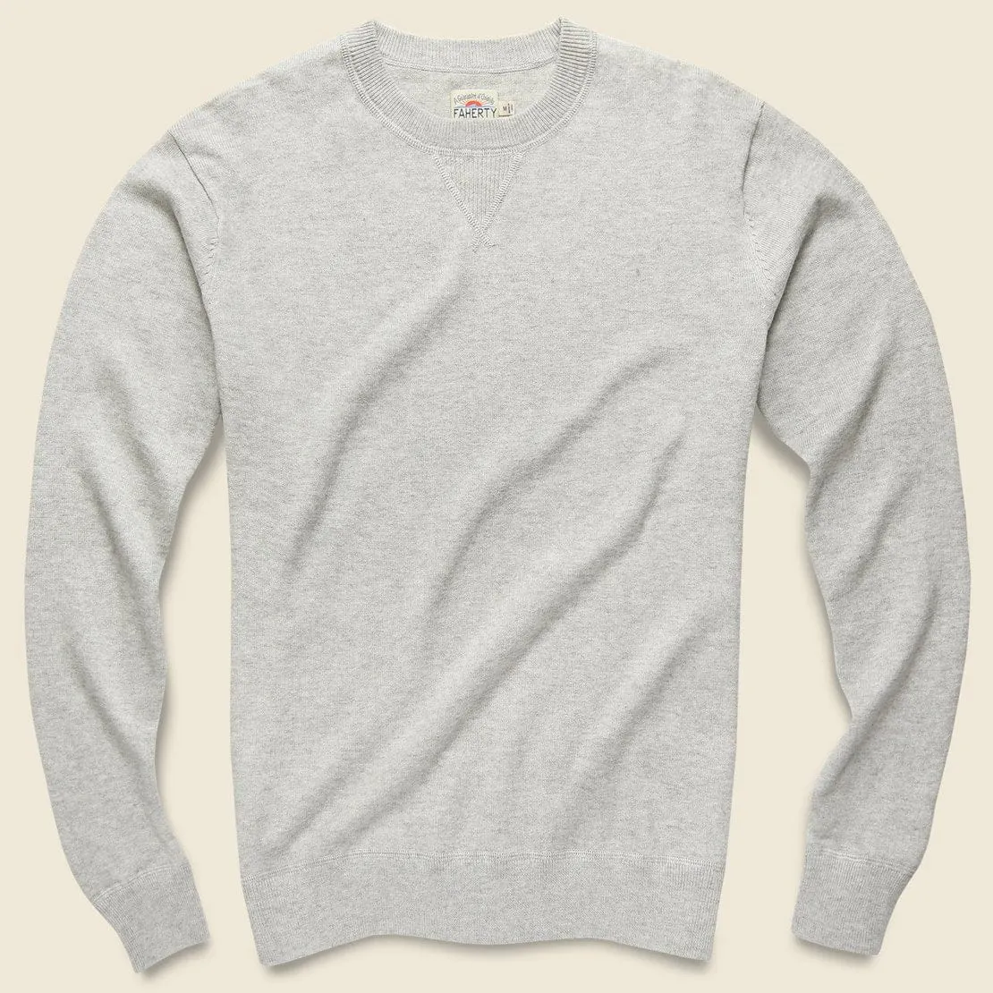 Sconset Crew Sweater - Light Grey Heather