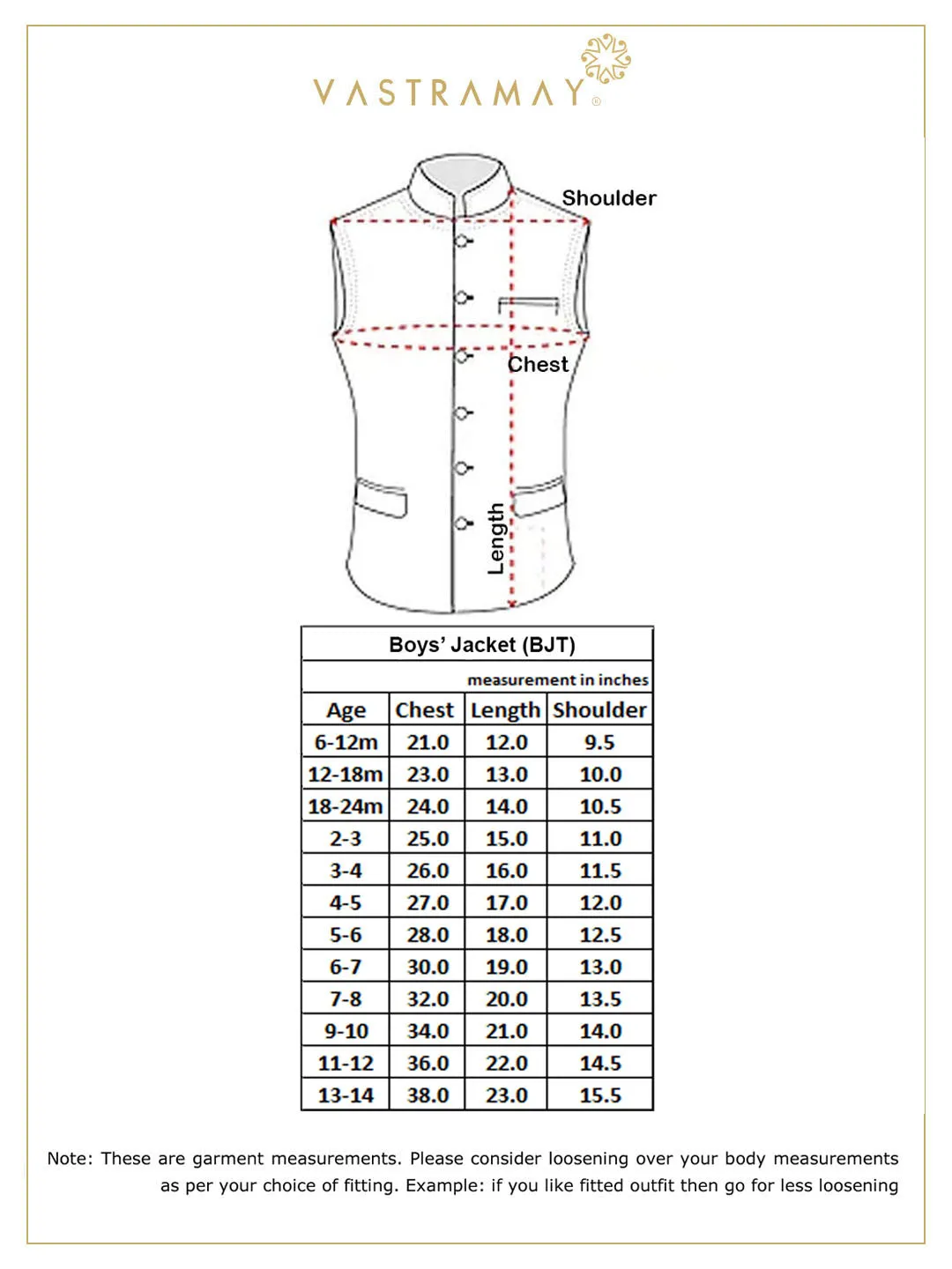 VASTRAMAY Boys Multicolor-Base-Turquoise Nehru Jacket