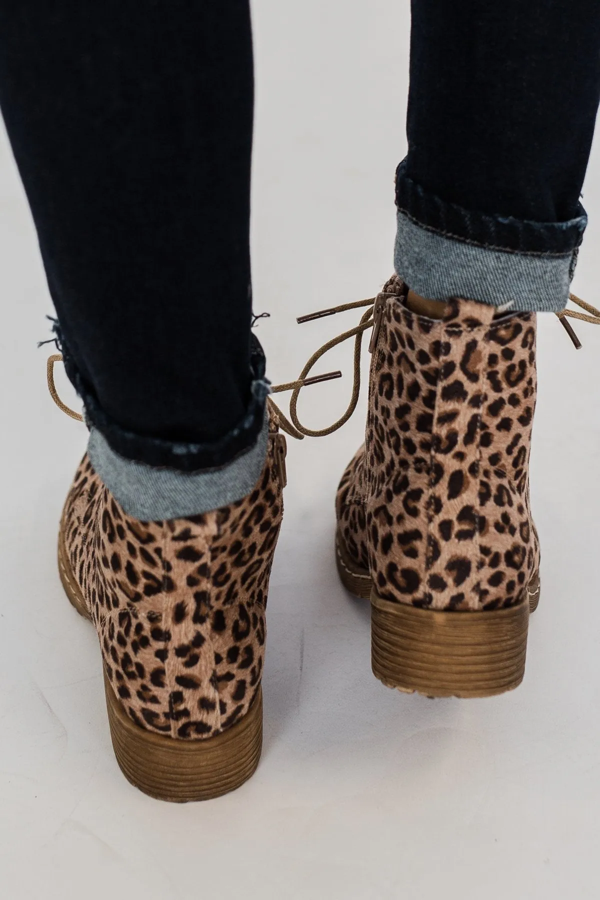 Very G Naomi Booties- Tan Leopard