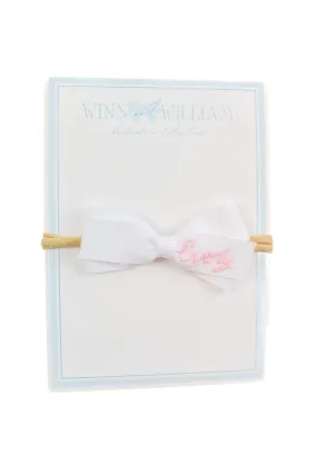 Winn and William Custom Baby Headband Bow