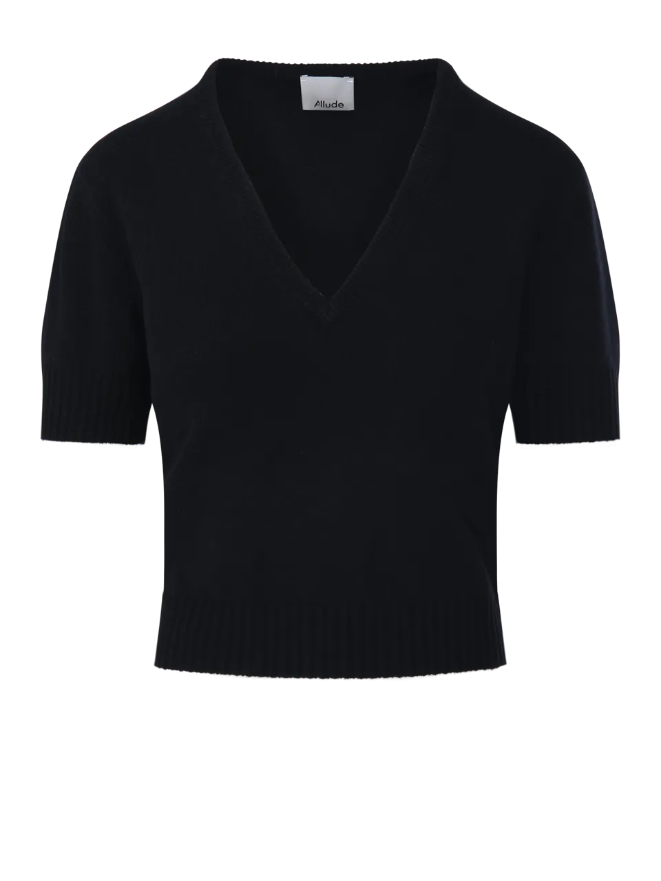 WOMAN ALLUDE BLACK CASHMERE SWEATER