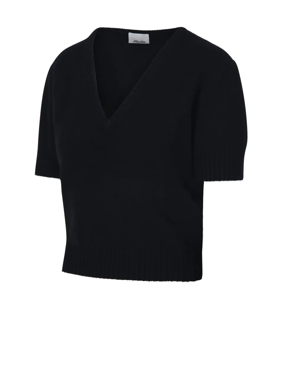 WOMAN ALLUDE BLACK CASHMERE SWEATER