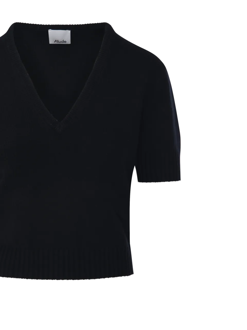 WOMAN ALLUDE BLACK CASHMERE SWEATER