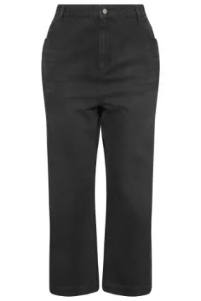 YOURS Curve Black Wide Leg Jeans