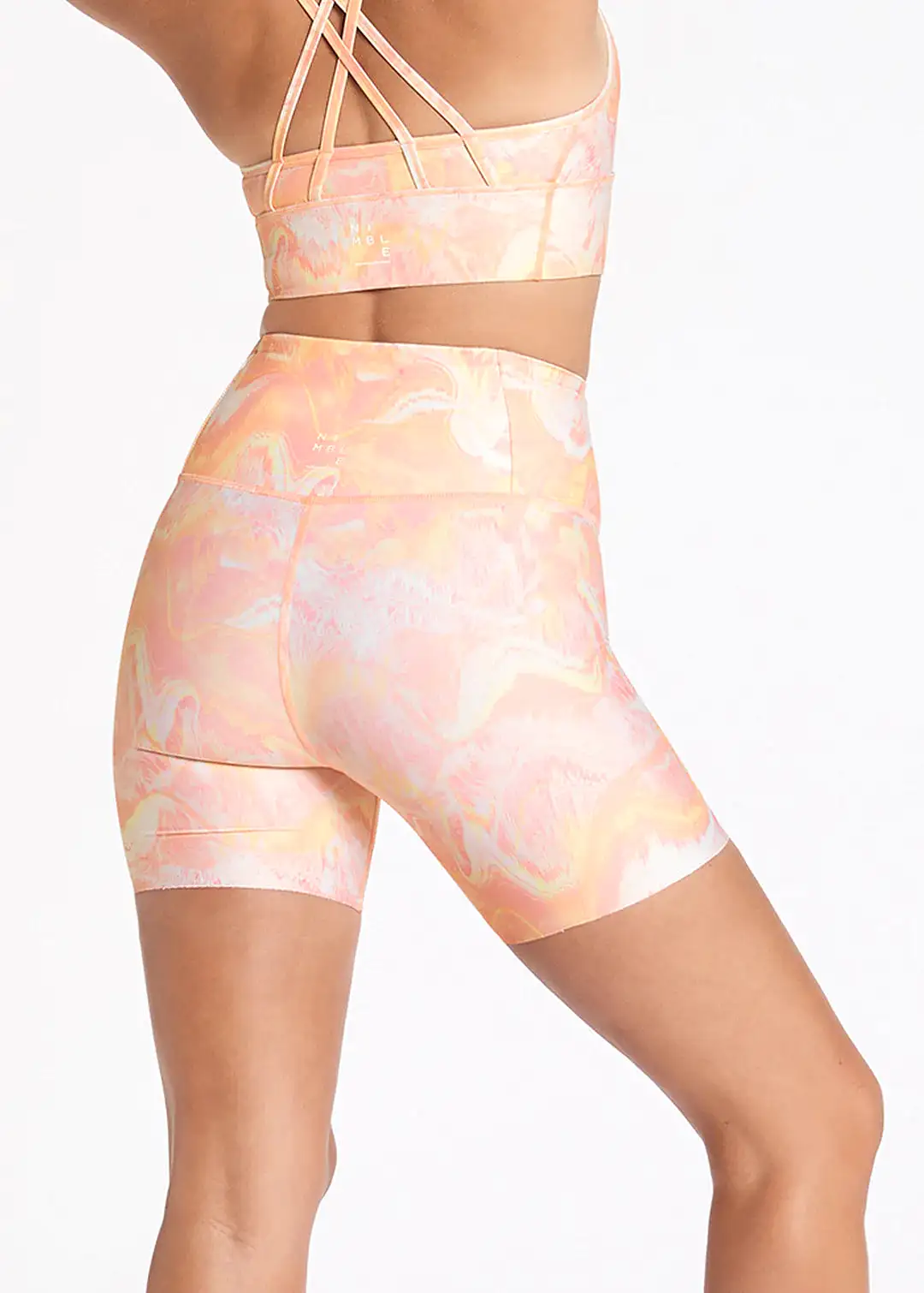 Zoom Bike Short - Peach Swirl