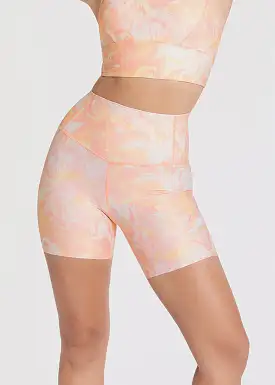 Zoom Bike Short - Peach Swirl